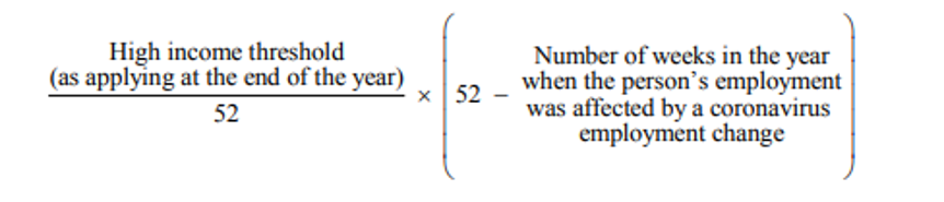 pro-rata threshold formula